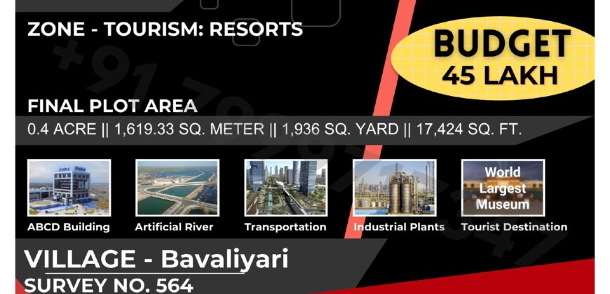 Bulk Land for Sale in Dholera | Bavaliyari Village | Tourism & Resort Zone