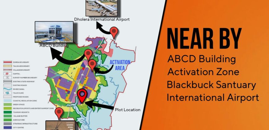 For Sale Bulk Land for Sale in Dholera | Zankhi Village | City Center and Residencial