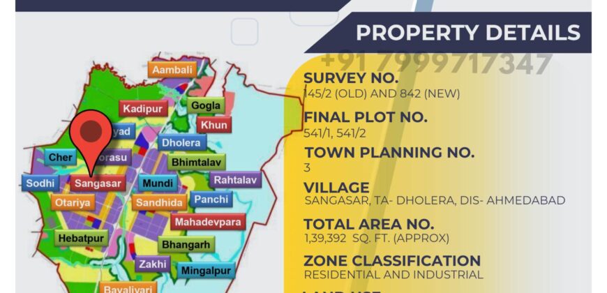 For Sale Bulk Land for Sale in Dholera | Sangasar Village | Residential and Industrial