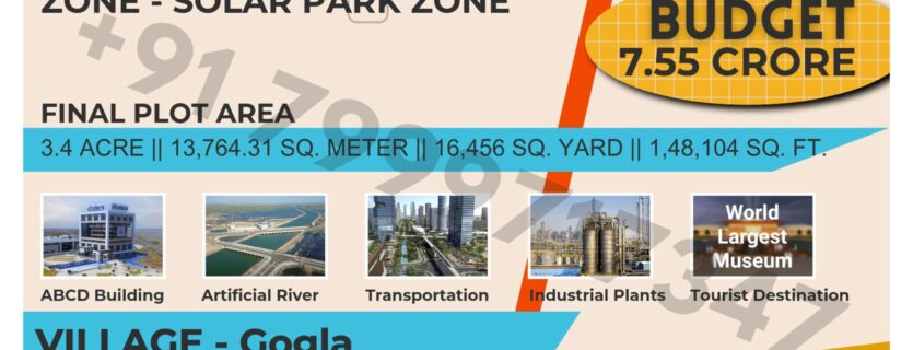 Bulk Land for Sale in Dholera | Gogla Village | Solar Park Zone