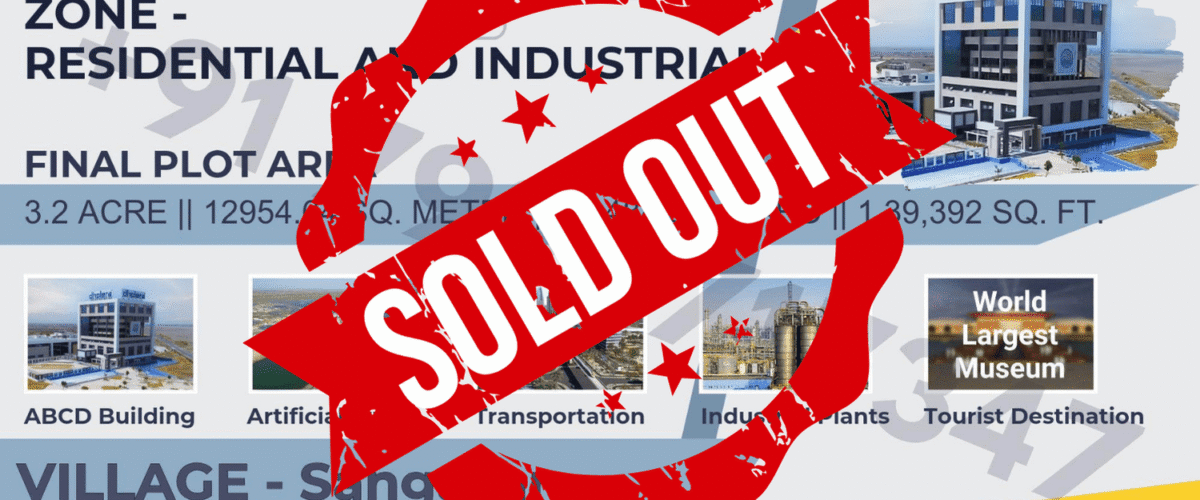 Dholera – Sangasar Village – Residential and Industrial – 1,39,392 sq ft || 15488 sq yard