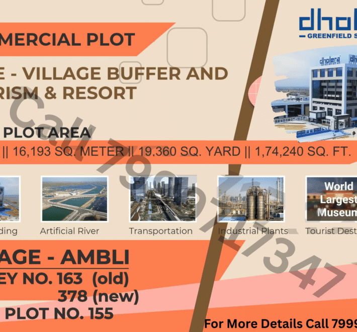 Dholera – Ambli – Village Buffer and Tourism & Resorts – 1,74,240 sq ft || 19360 sq yard