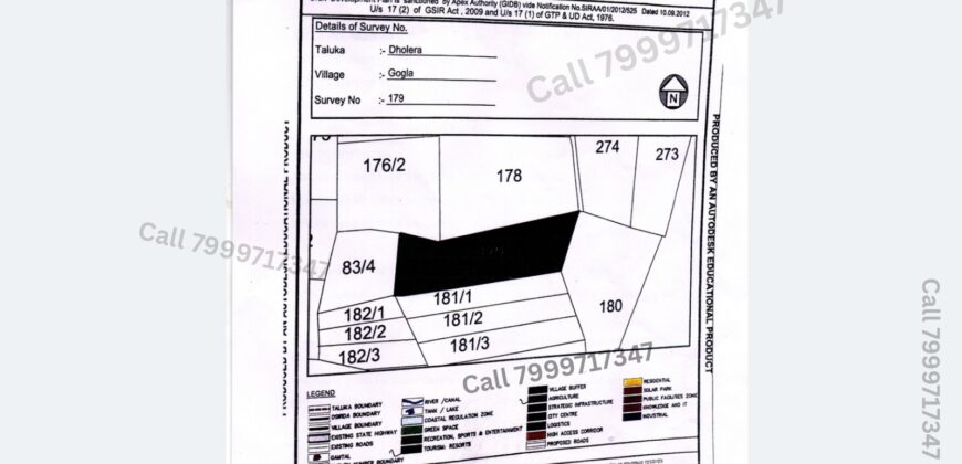 Dholera – Gogla – Tourism and Resorts – 9000 sq ft – Rs.31,50,000